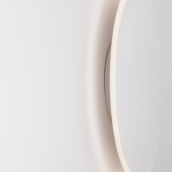 Applique 30cm moderna tonda disco bianco led 20w 3000k