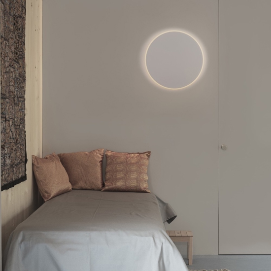 Applique 30cm moderna tonda disco bianco led 20w 3000k