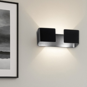 Isyluce applique led 10w 3000k nero design moderna