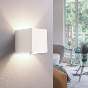 Isyluce applique cubo led 16w 3000k bianco ip54