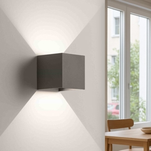 Isyluce applique led cubo 16w 3000k antracite moderna