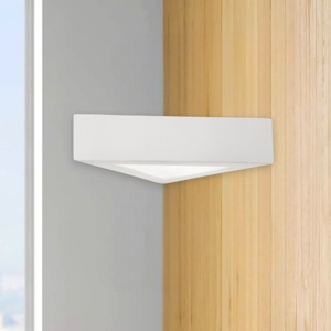 Applique angolare di gesso bianco isyluce triangolare