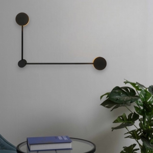Applique da parete moderna nera design da interno