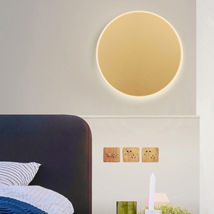 Applique design moderno rotonda oro led 20w 3000k