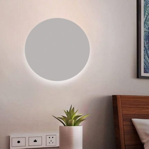 Applique gesso rotondo bianco moderno led 6w 3000k