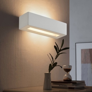 Applique rettangolare di gesso bianco