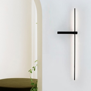 Applique led design moderno nero 14w 3000k