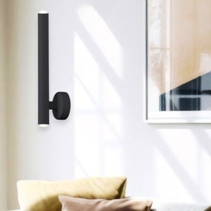 Applique moderna cilindro nero led 11w 3000k