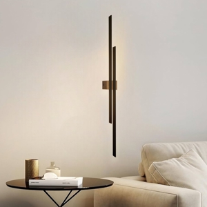 Applique di legno design bacchette moderna led 24w 3000k