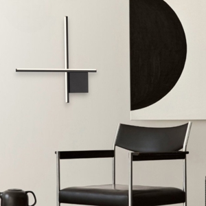 Applique led 15w 2700k bacchette nero design moderno