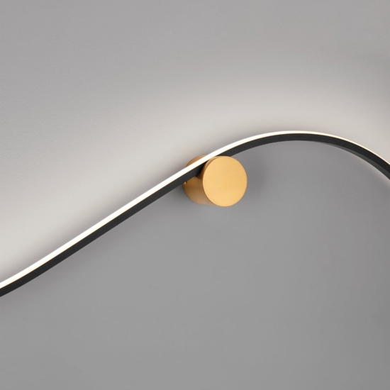 Applique design moderna nero oro led 20w 3000k