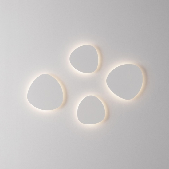 Applique da parete bianca design moderna led 12w 3000k