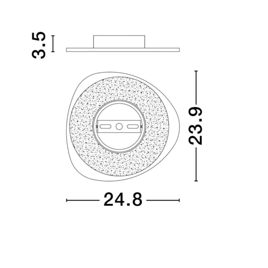 Applique da parete bianca design moderna led 12w 3000k