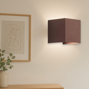 Isyluce applique 6w moderna cubo corten 3000k per interno esterno