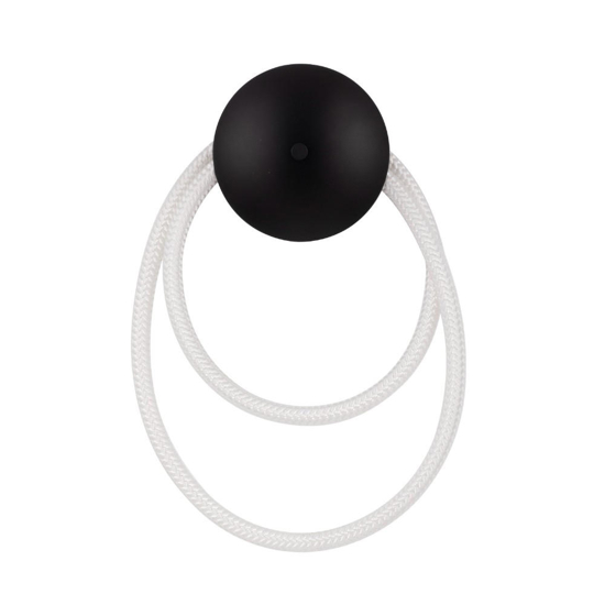 Applique led 17w 3000k nero tubo silicone bianco
