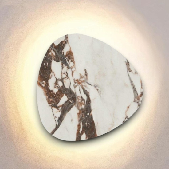 Applique effetto marmo vemature marrone led 11w 3000k