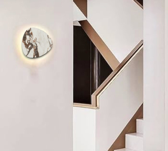 Applique effetto marmo vemature marrone led 11w 3000k