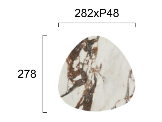 Applique effetto marmo vemature marrone led 11w 3000k