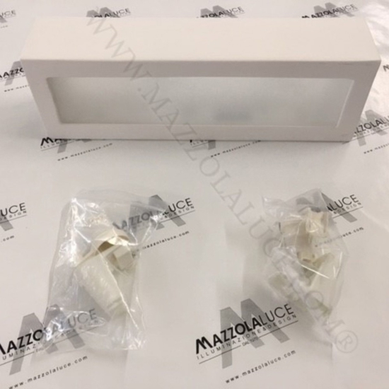 Isyluce applique gesso bianco rettangolare verniciabile