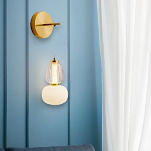 Applique oro sfere di vetro led 18w 3000k