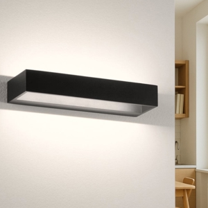 Applique squadrato moderno nero led 12w 4000k isyluce