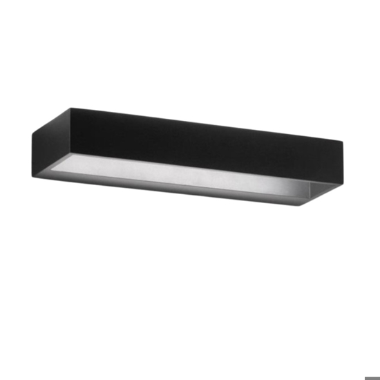 Applique squadrato moderno nero led 12w 4000k isyluce