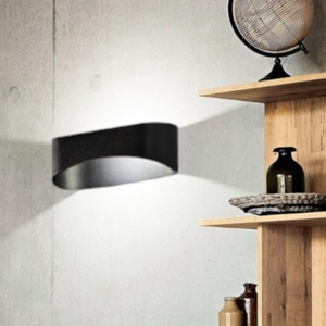 Applique led nero 20w 3000k design moderna isyluce