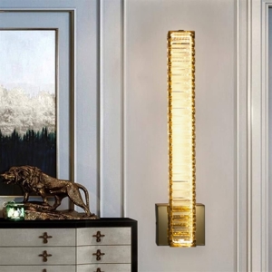 Applique led oro di cristallo stile per soggiorno