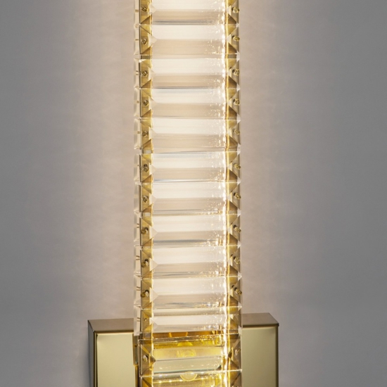 Applique led oro di cristallo stile per soggiorno