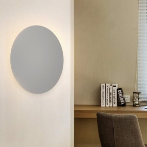 Applique da parete beige disco rotondo 20cm moderna