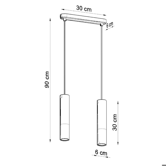 Lampadario 2 luci per isola cucina bianco legno