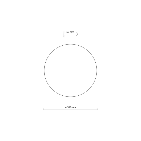 Applique da parete in legno 30cm moderna disco rotondo