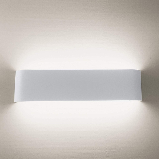Applique bianco led 12w 3000k moderna wey perenz illuminazione