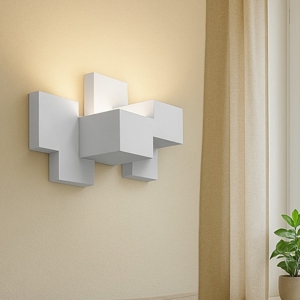 Side sforzin applique design moderna bianca cubi di gesso