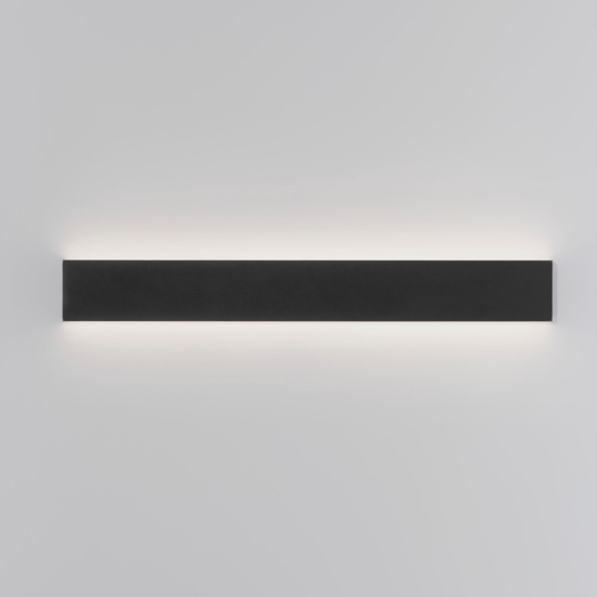 Applique da esterno 60cm led 20w 3000k rettangolare nero