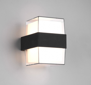 Applique antracite da esterno moderna 9w 3000k
