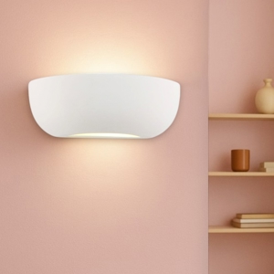 Visualizza i dettagli per Applique gesso bianco forma mezza conca Applique gesso bianco forma mezza conca