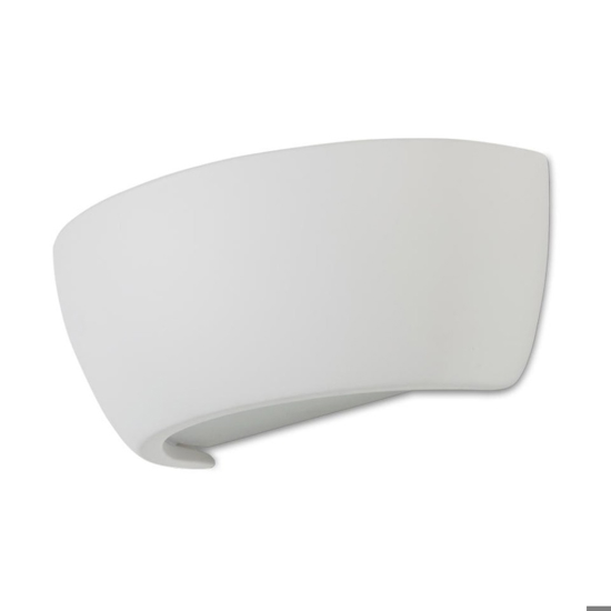 Applique in gesso ceramica bianca per interni