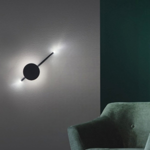 Visualizza i dettagli per Applique led 3000k 16w nera ondaluce ap james design moderna Applique led 3000k 16w nera ondaluce ap james design moderna