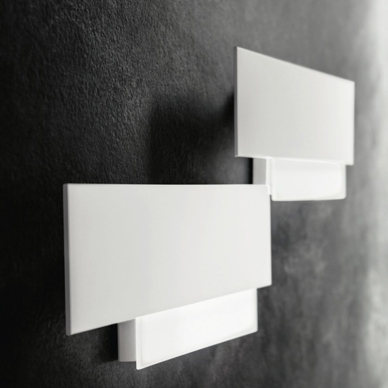 Applique 25w 3000k gea luce doha bianco moderna led