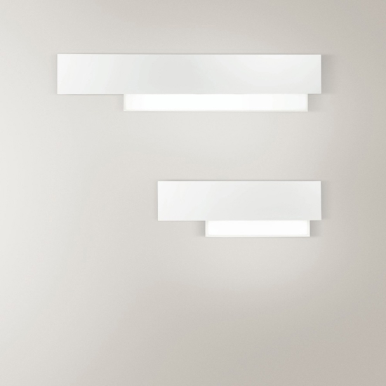 Applique 25w 3000k gea luce doha bianco moderna led