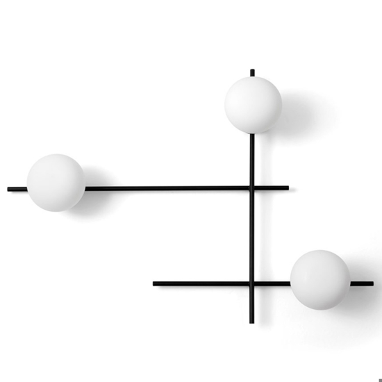 Mikado miloox applique moderna luci orientabili bocce bianche