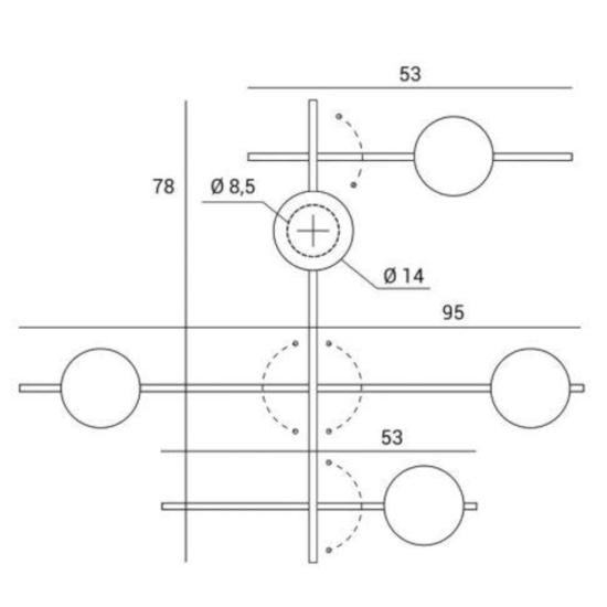 Miloox mikado lampada da parete orientabile luci orientabili