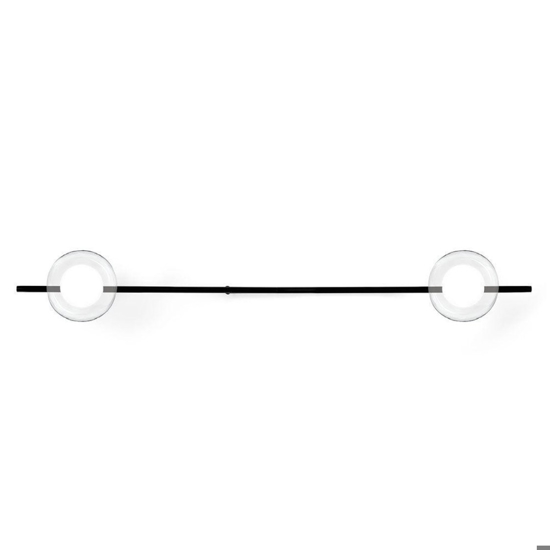 Mikado miloox applique da parete nero design moderna