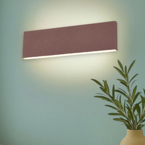 Applique led 12w 3000k dimmerabile moderna marrone corten