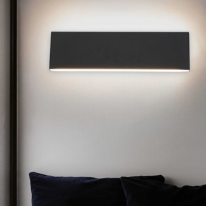 Applique led 12w 3000k antracite design moderna rettangolare