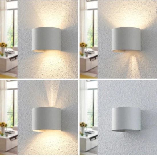 Life applique da esterno rotonda led 7w 3000k bianco moderno