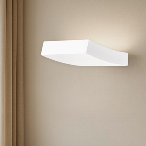 Applique lampada curva di gesso bianco per interni moderna