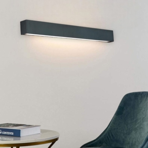 Applique da parete rettangolare grafite led 16w 3000k