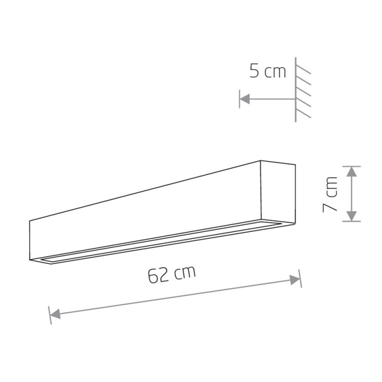 Applique bianco rettangolare moderna led 11w 3000k
